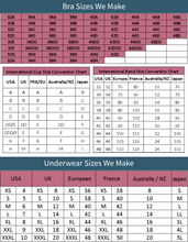 Load image into Gallery viewer, BULGEnator bra panty size chart | FINALLYBRA
