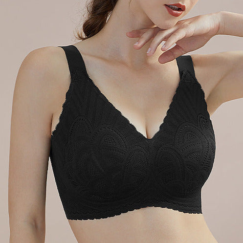 BULGEnator Comfort High Support Smooth Lace Push In Wireless Bra 1 | FINALLYBRA