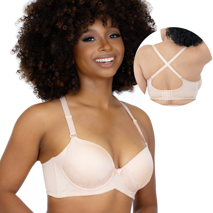 Robust Support Side Back Smoothing Convertible Push In Shape Bra: No Underarm Bulge & Uplifting Main