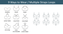 Load image into Gallery viewer, BULGEnator No Underarm Bulge Stay-up Multiway Supportive Strapless Bra 10 black | FINALLYBRA

