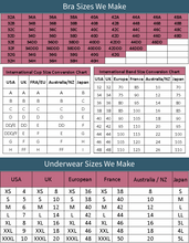 Load image into Gallery viewer, BULGEnator bra panty size chart | FINALLYBRA
