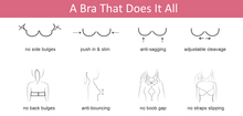 Load image into Gallery viewer, BULGEnator No Underarm Bulge Stay-up Multiway Supportive Strapless Bra 9 black | FINALLYBRA
