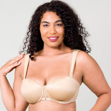 Load image into Gallery viewer, BULGEnator No Underarm Bulge Stay-up Multiway Supportive Strapless Bra 3 black | FINALLYBRA
