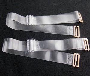 Clear Bra Straps,multiple width, pack of two, frosted and transparent - FIANLLYBRA  - 2